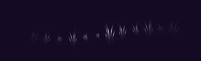 Straight Dimensional Grass — Grass & Fields Brush Pack brush preview