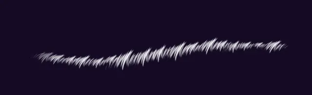 Soft Windswept Grass - Right — Grass & Fields Brush Pack brush preview