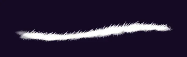 Thick Windswept Grass - Right — Grass & Fields Brush Pack brush preview
