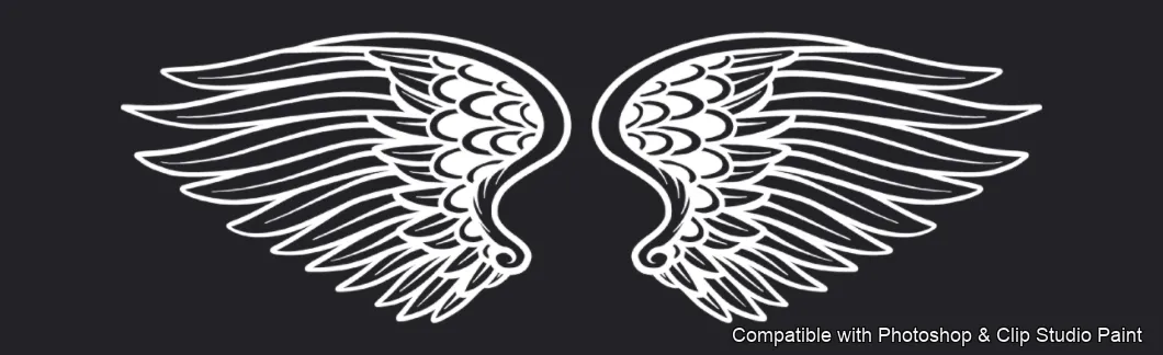 Angel Wings brush 3 of 9 — Photoshop & Clip Studio Paint .abr preview