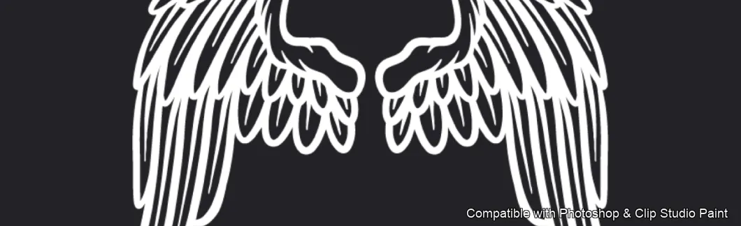 Angel Wings brush 4 of 9 — Photoshop & Clip Studio Paint .abr preview