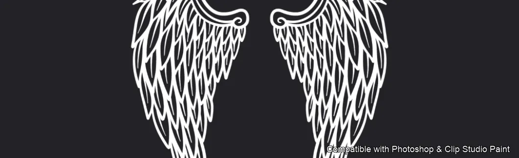 Angel Wings brush 5 of 9 — Photoshop & Clip Studio Paint .abr preview