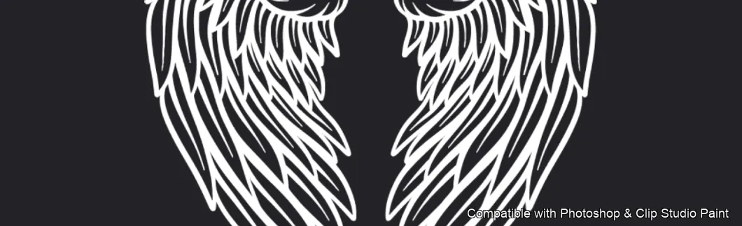 Angel Wings brush 6 of 9 — Photoshop & Clip Studio Paint .abr preview