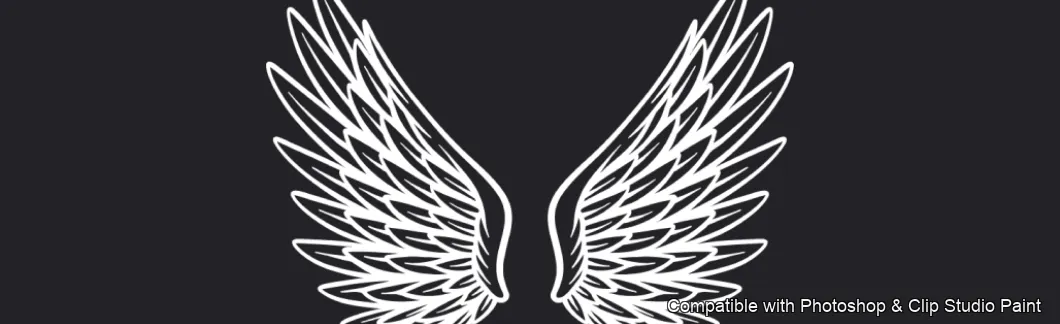Angel Wings brush 7 of 9 — Photoshop & Clip Studio Paint .abr preview