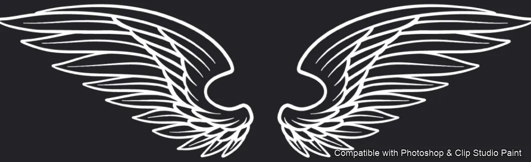 Angel Wings brush 8 of 9 — Photoshop & Clip Studio Paint .abr preview