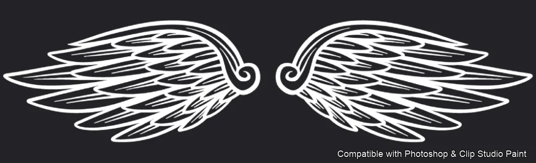Angel Wings brush 9 of 9 — Photoshop & Clip Studio Paint .abr preview