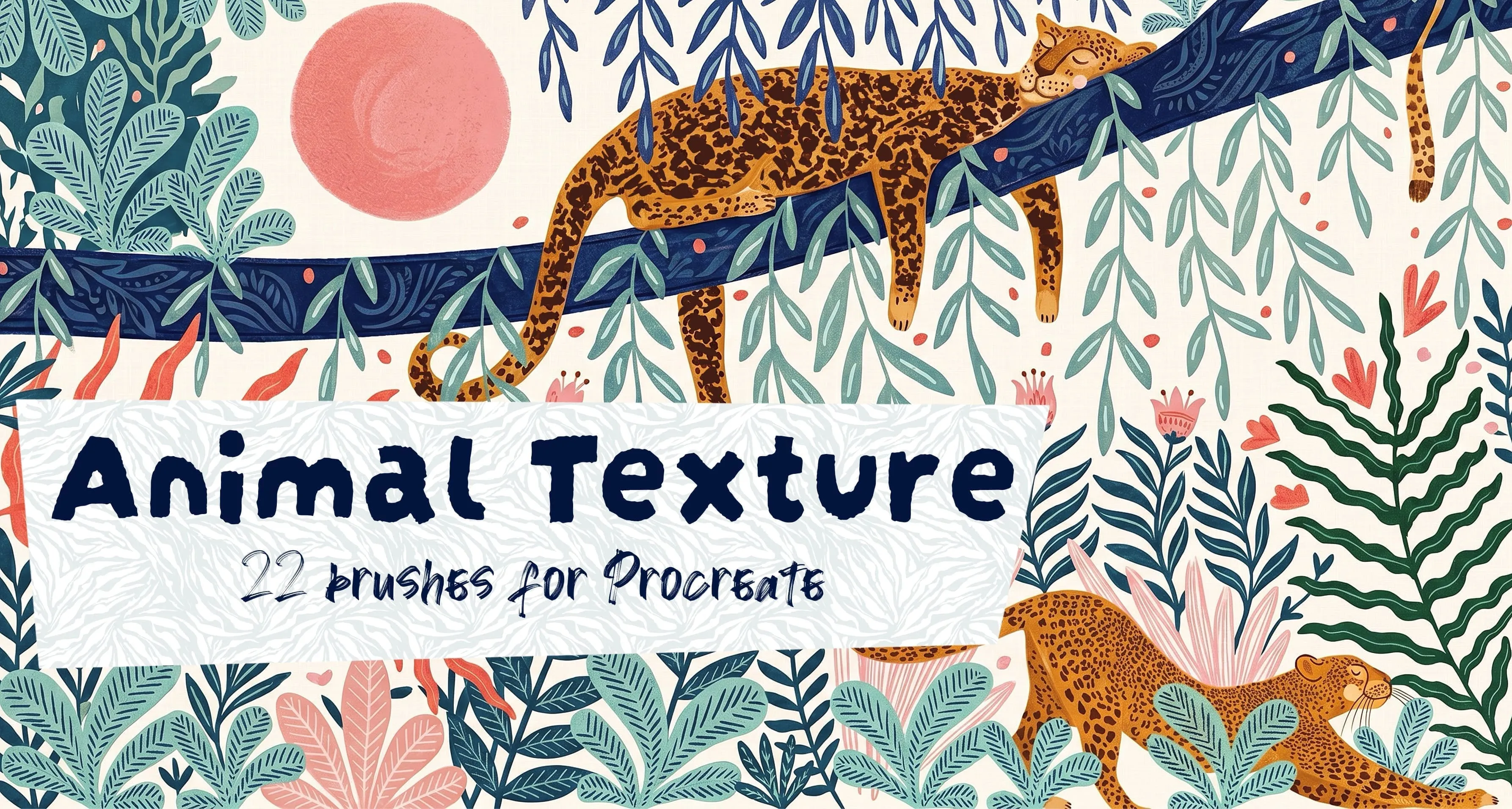 Animal Texture Procreate brush set — 22 brushes, animal & texture