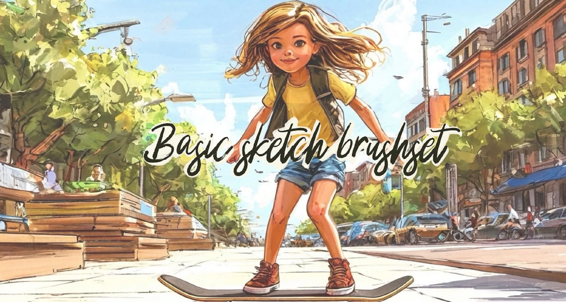 Basic Sketch Procreate brush set cover