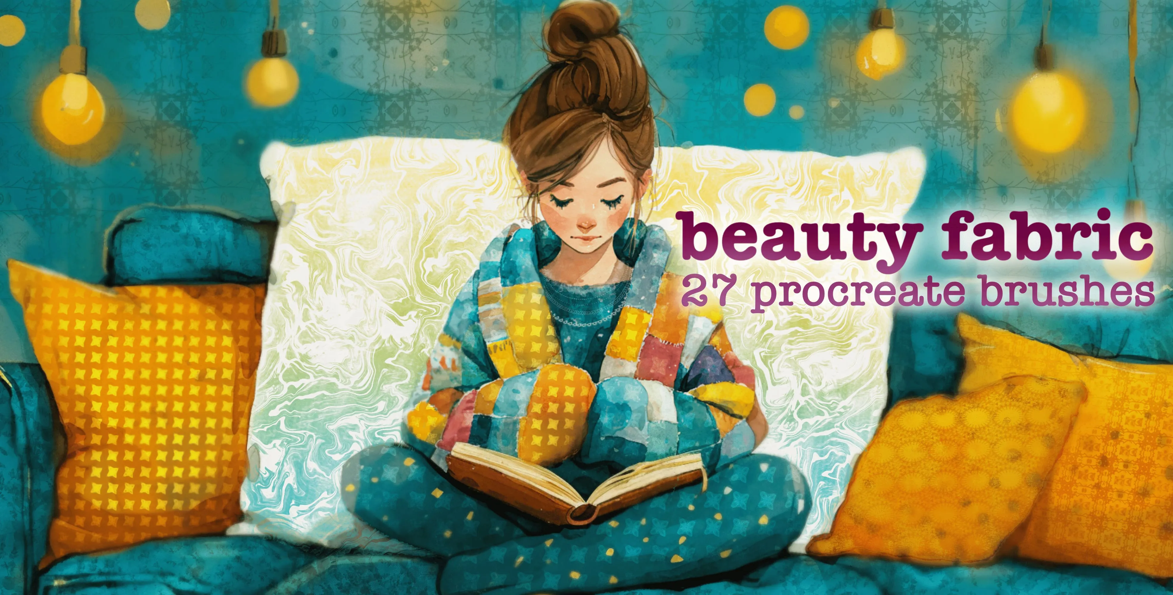 Beauty Fabric Procreate brush set cover