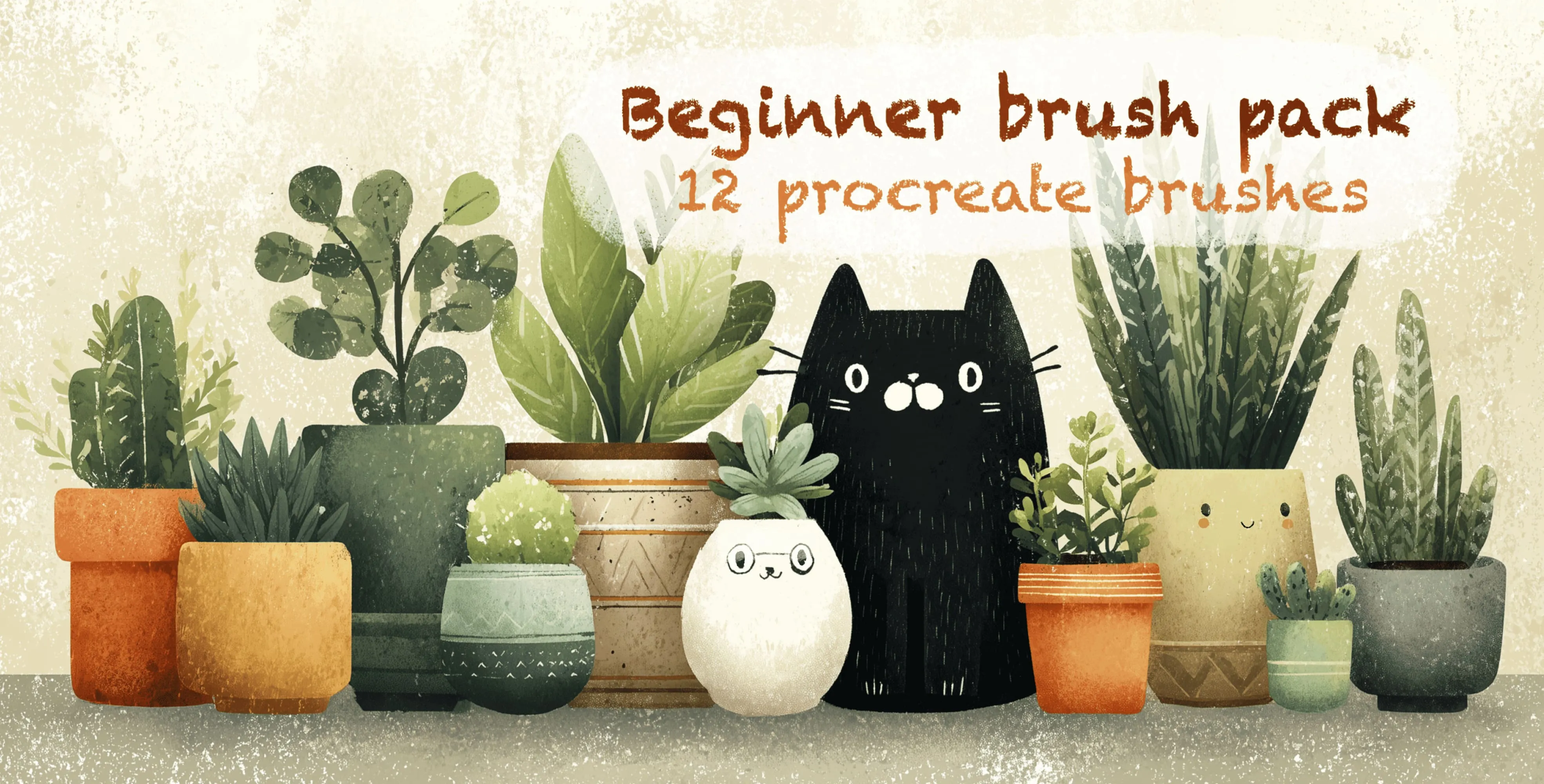 Beginner Brush Pack Procreate brush set cover