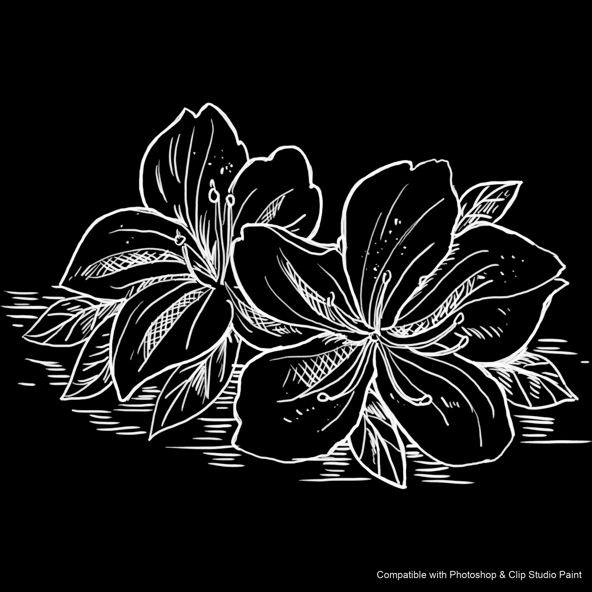 Bloom Craft brush 27 of 40 — Photoshop & Clip Studio Paint .abr preview