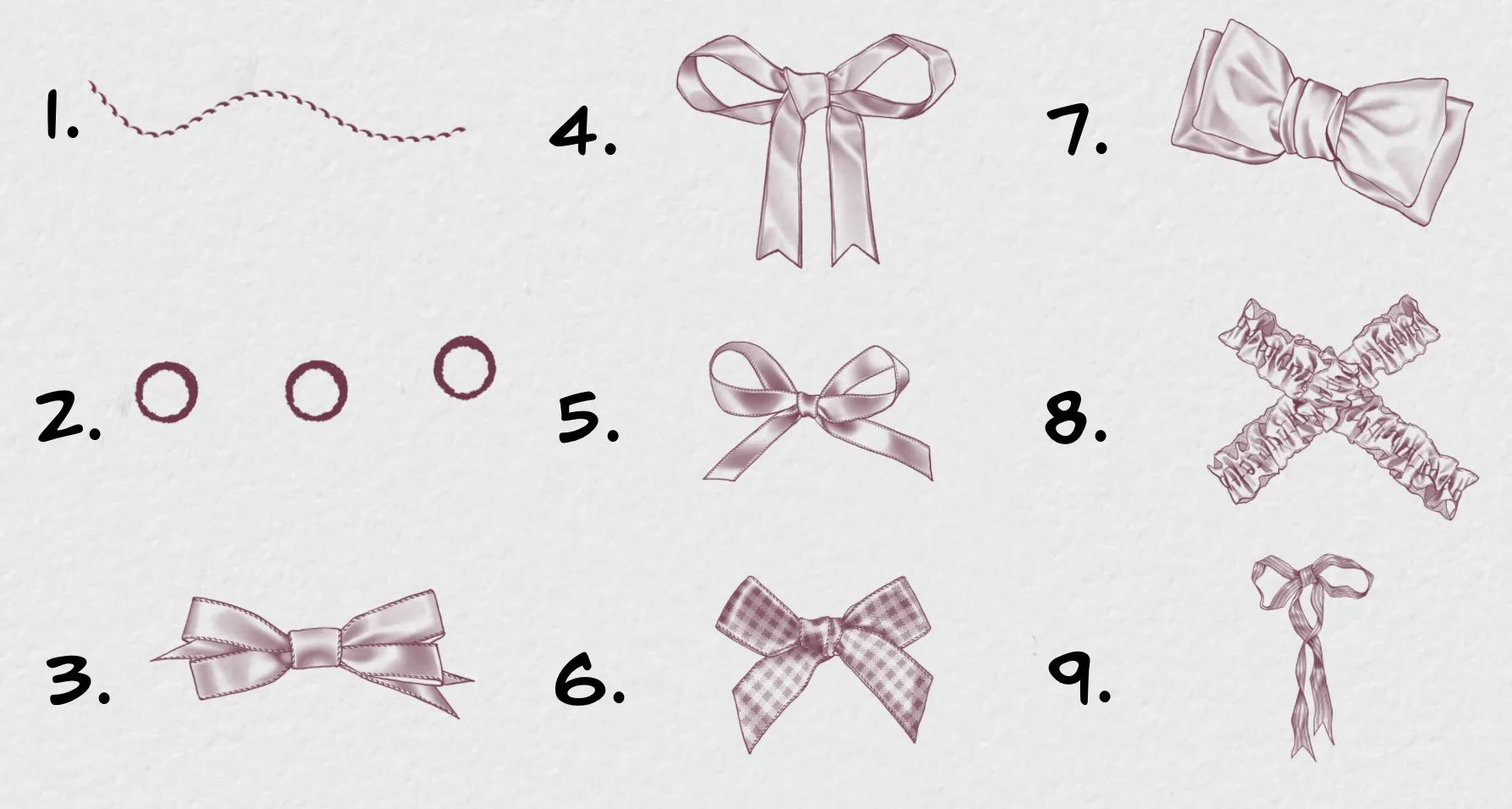 Bows brushes — style examples