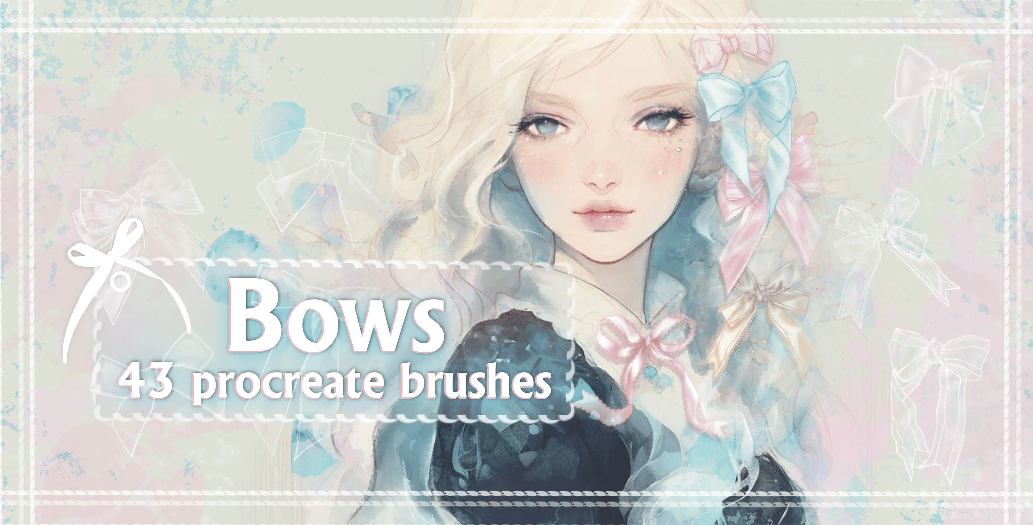 Bows Procreate brush set cover