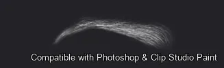 Brow Crafter brush 1 of 28 — Photoshop & Clip Studio Paint .abr preview