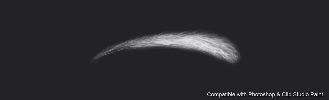 Brow Crafter brush 12 of 28 — Photoshop & Clip Studio Paint .abr preview