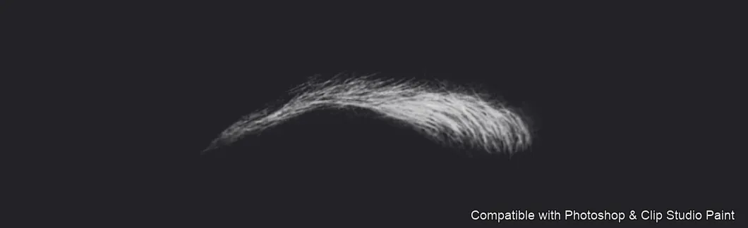 Brow Crafter brush 14 of 28 — Photoshop & Clip Studio Paint .abr preview