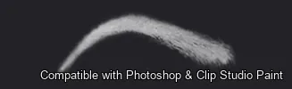 Brow Crafter brush 15 of 28 — Photoshop & Clip Studio Paint .abr preview