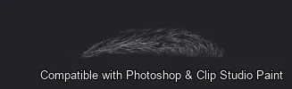 Brow Crafter brush 16 of 28 — Photoshop & Clip Studio Paint .abr preview
