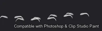 Brow Crafter brush 23 of 28 — Photoshop & Clip Studio Paint .abr preview