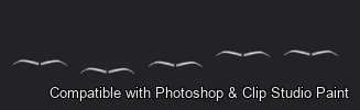Brow Crafter brush 26 of 28 — Photoshop & Clip Studio Paint .abr preview