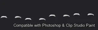 Brow Crafter brush 27 of 28 — Photoshop & Clip Studio Paint .abr preview