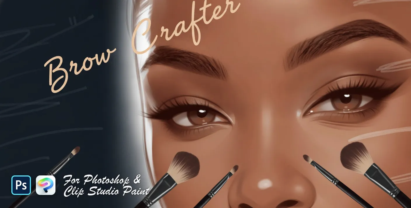 Brow Crafter Photoshop & Clip Studio Paint brush set cover