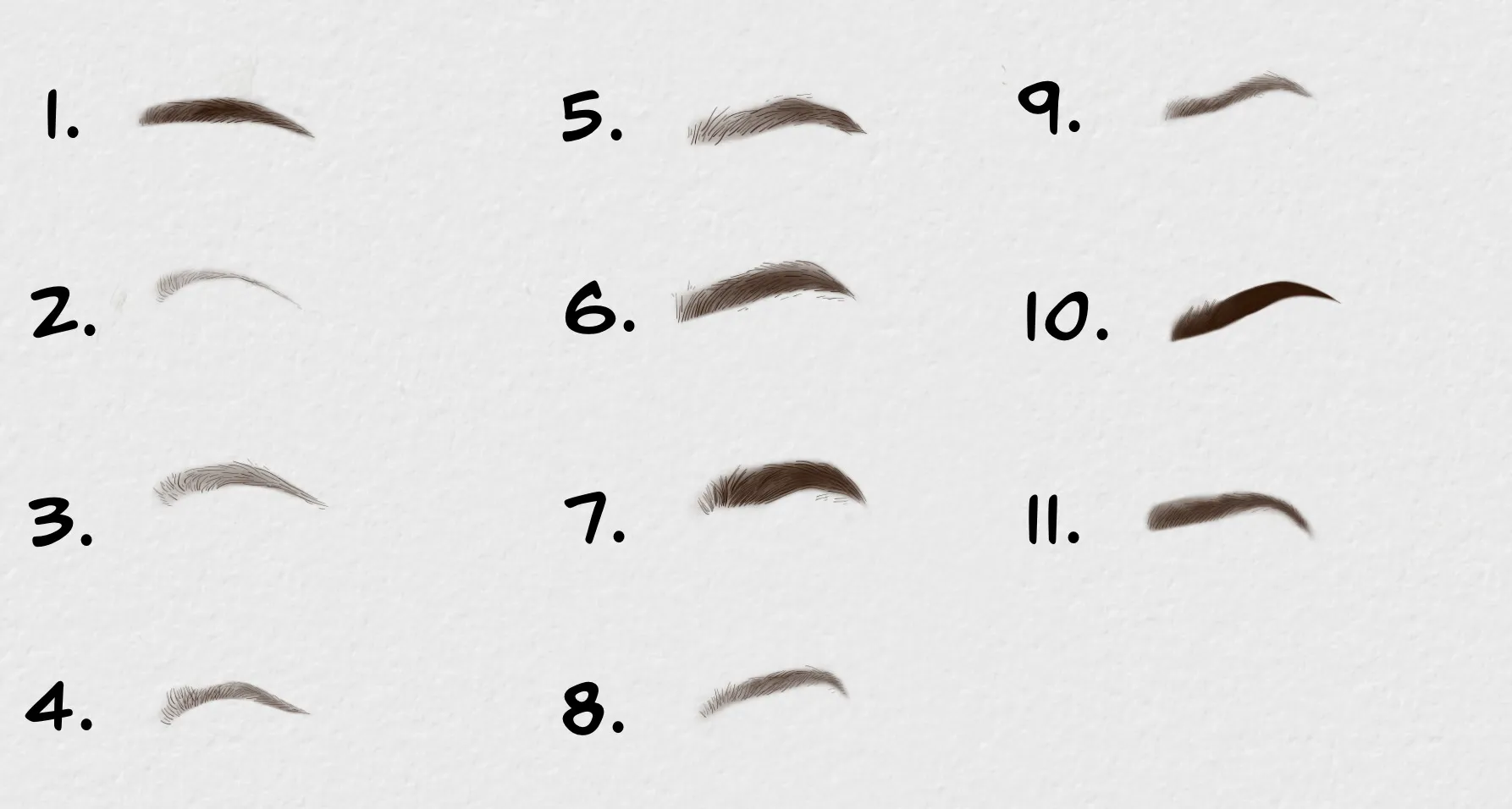 Brows brushes — style examples