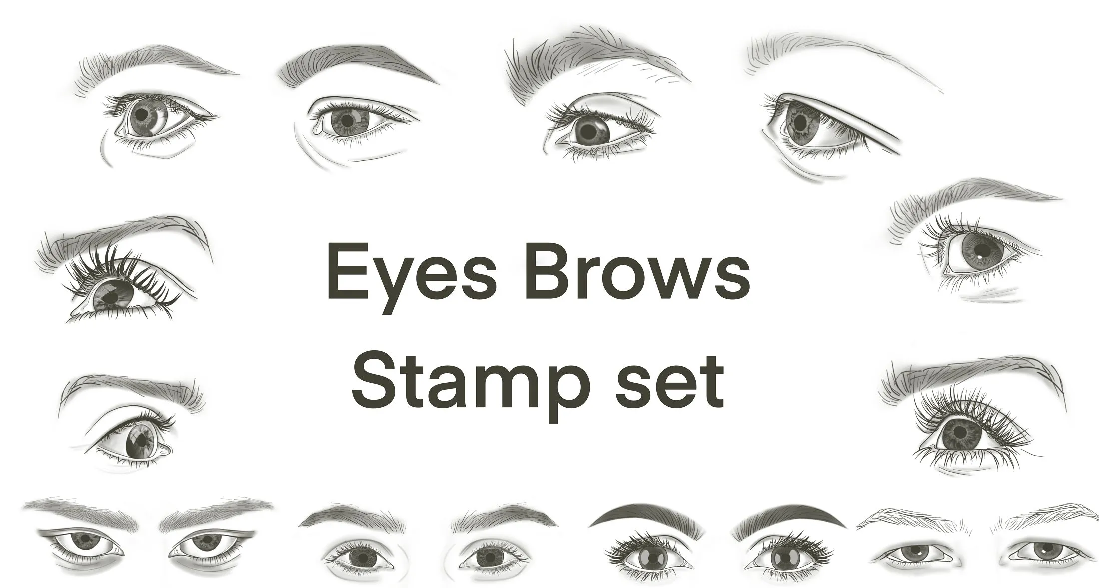 Brows Procreate brush set cover