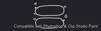 Bubble Talk brush 1 of 60 — Photoshop & Clip Studio Paint .abr preview