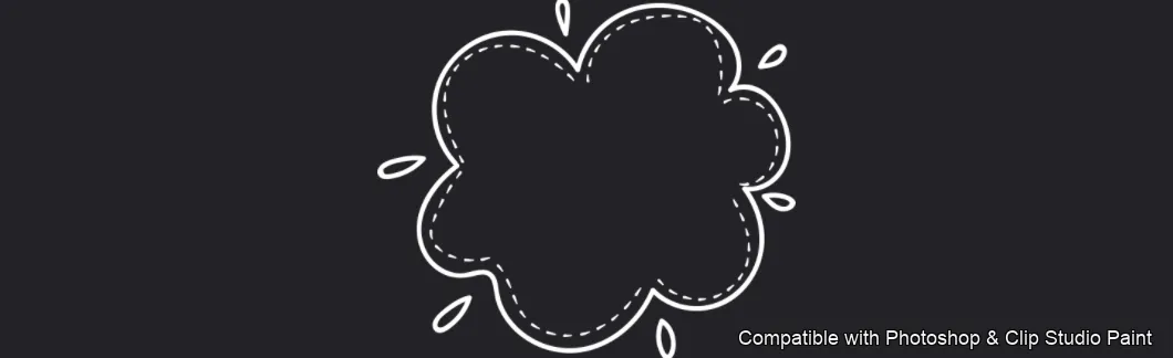 Bubble Talk brush 2 of 60 — Photoshop & Clip Studio Paint .abr preview