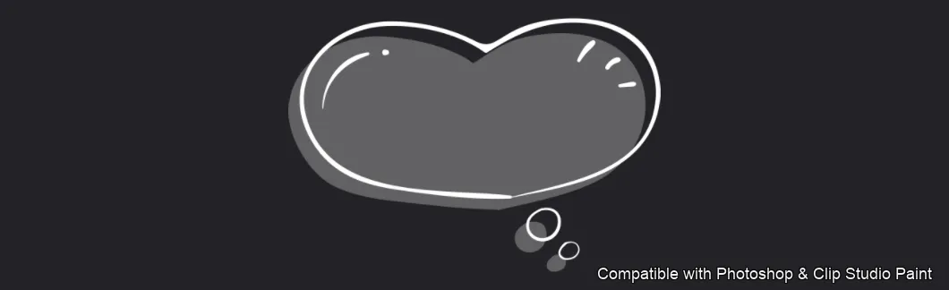 Bubble Talk brush 7 of 60 — Photoshop & Clip Studio Paint .abr preview