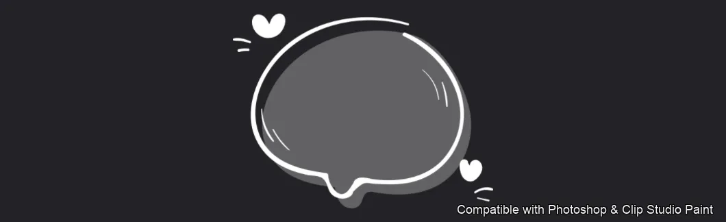 Bubble Talk brush 9 of 60 — Photoshop & Clip Studio Paint .abr preview