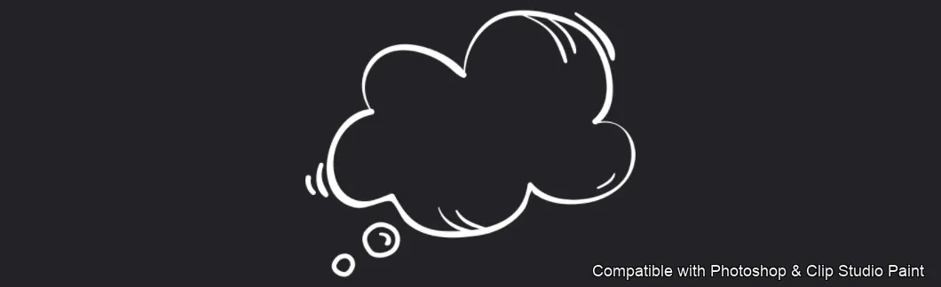 Bubble Talk brush 12 of 60 — Photoshop & Clip Studio Paint .abr preview