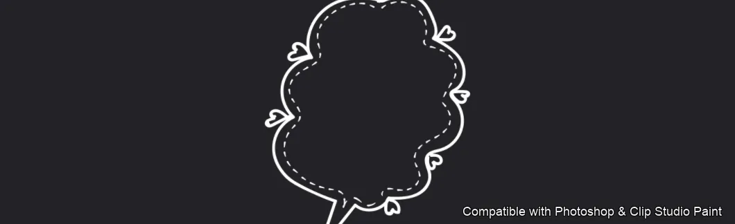 Bubble Talk brush 18 of 60 — Photoshop & Clip Studio Paint .abr preview