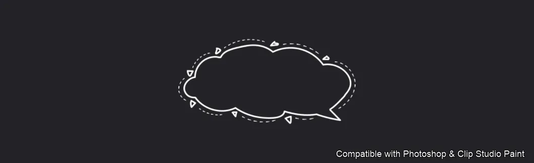 Bubble Talk brush 19 of 60 — Photoshop & Clip Studio Paint .abr preview