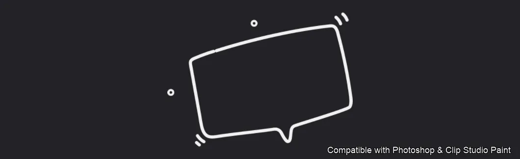 Bubble Talk brush 22 of 60 — Photoshop & Clip Studio Paint .abr preview