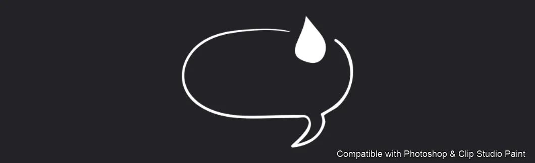 Bubble Talk brush 27 of 60 — Photoshop & Clip Studio Paint .abr preview