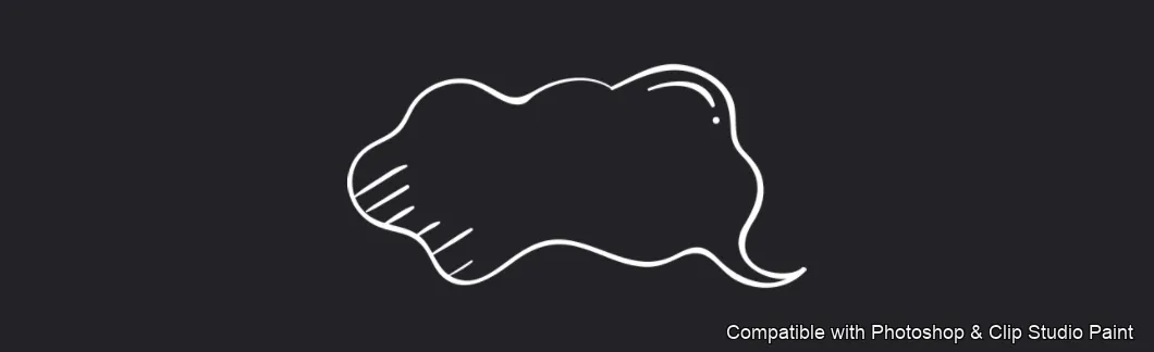 Bubble Talk brush 29 of 60 — Photoshop & Clip Studio Paint .abr preview