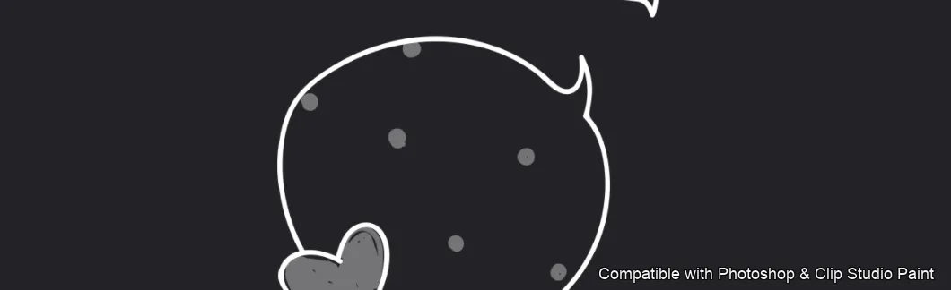Bubble Talk brush 49 of 60 — Photoshop & Clip Studio Paint .abr preview