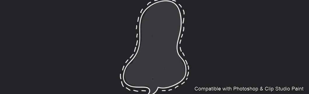 Bubble Talk brush 50 of 60 — Photoshop & Clip Studio Paint .abr preview