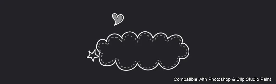 Bubble Talk brush 51 of 60 — Photoshop & Clip Studio Paint .abr preview