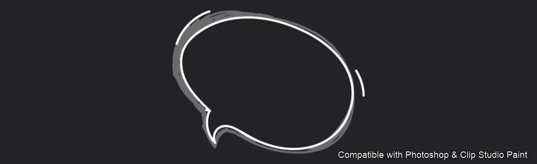 Bubble Talk brush 53 of 60 — Photoshop & Clip Studio Paint .abr preview