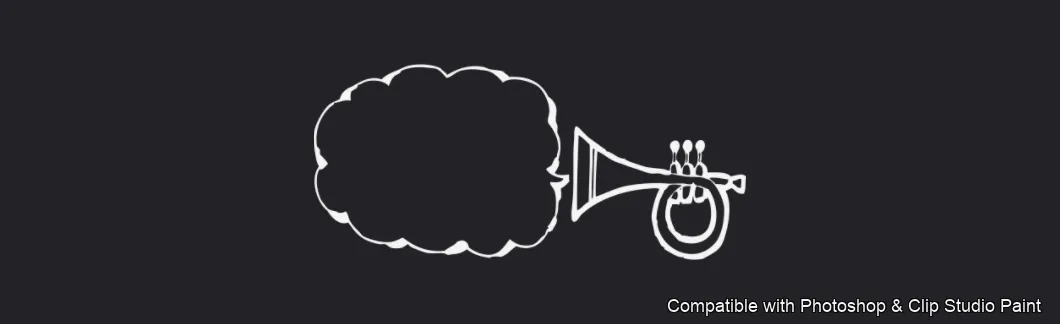 Bubble Talk brush 55 of 60 — Photoshop & Clip Studio Paint .abr preview