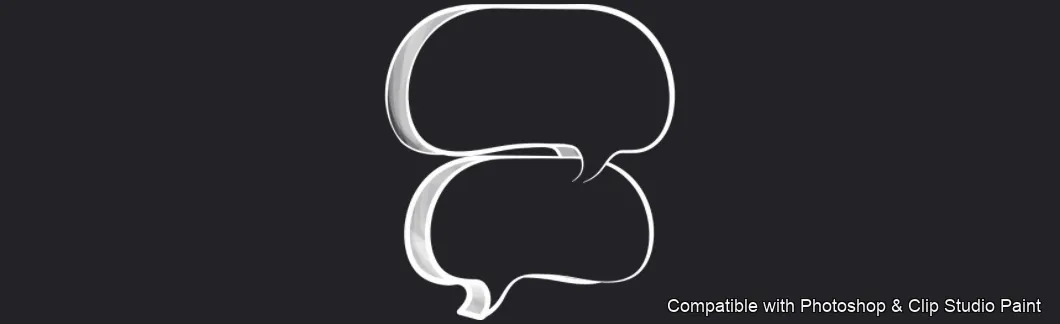 Bubble Talk brush 58 of 60 — Photoshop & Clip Studio Paint .abr preview