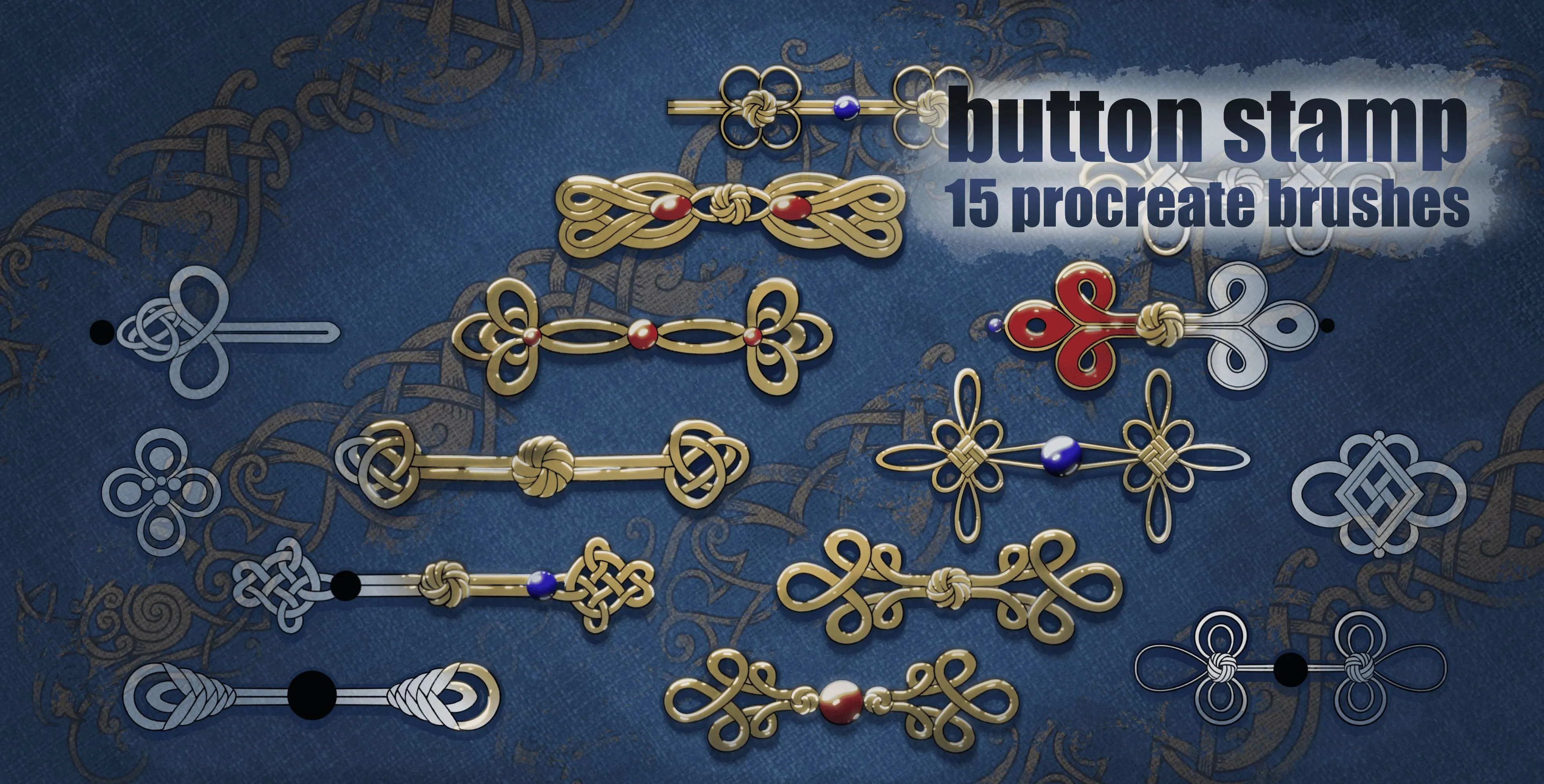 Button Procreate brush set cover
