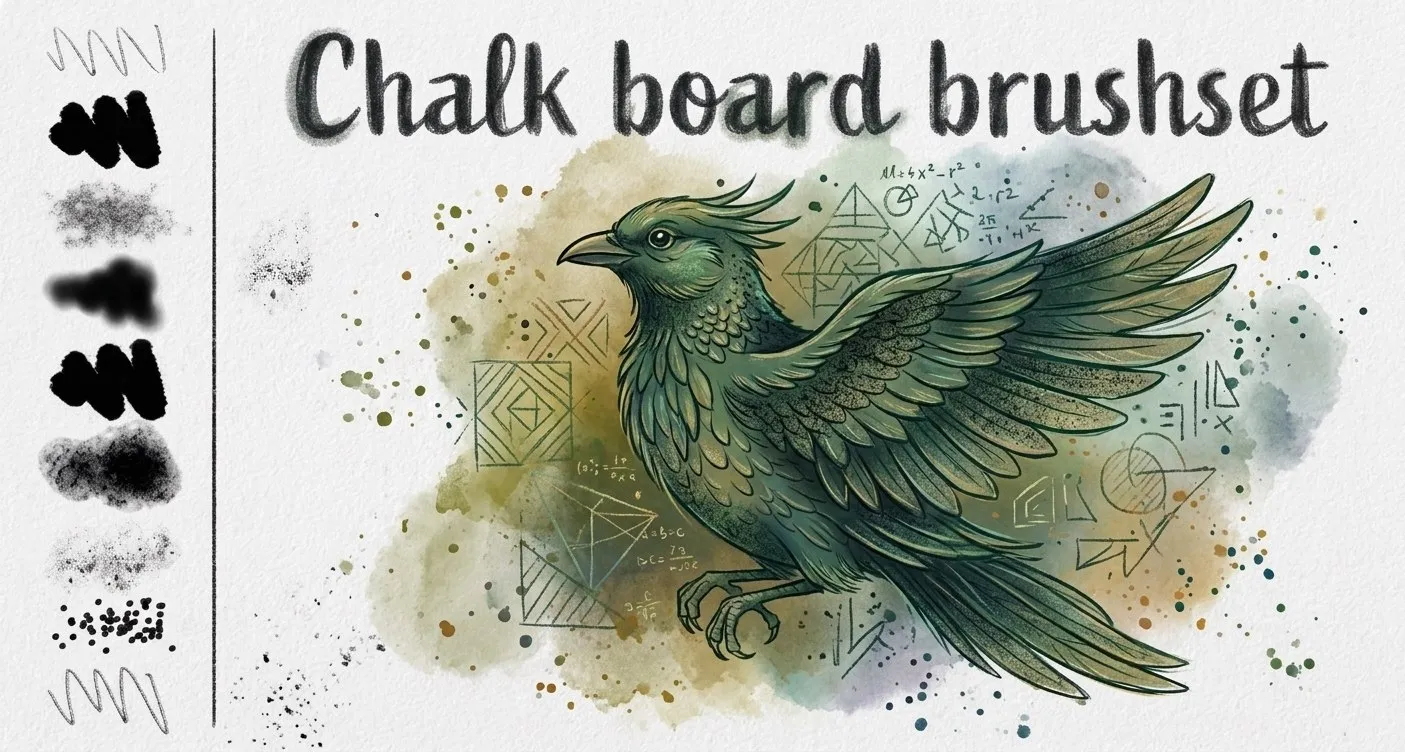 Chalk Board Procreate brush set cover