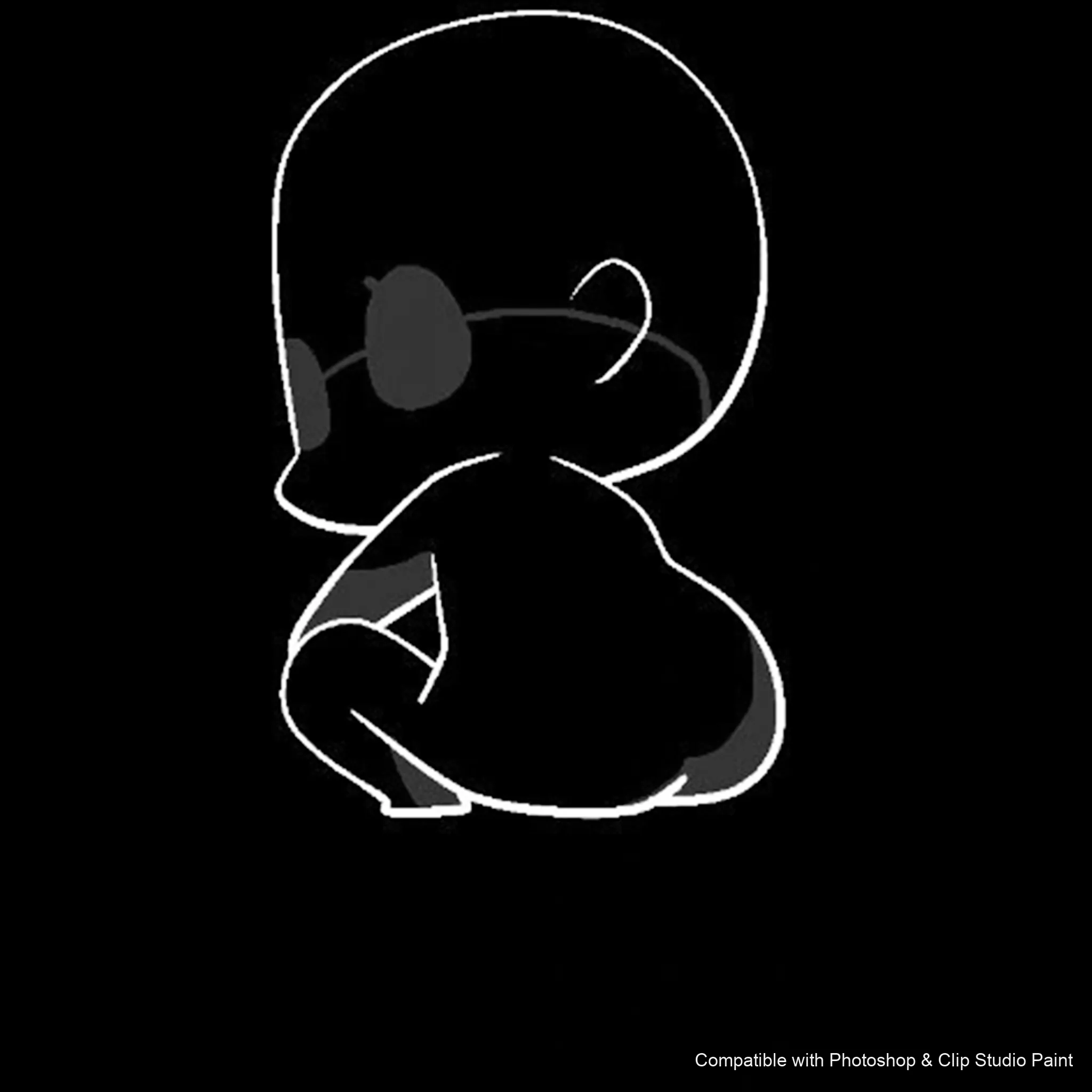 Chibi Pose Lab brush 18 of 54 — Photoshop & Clip Studio Paint .abr preview