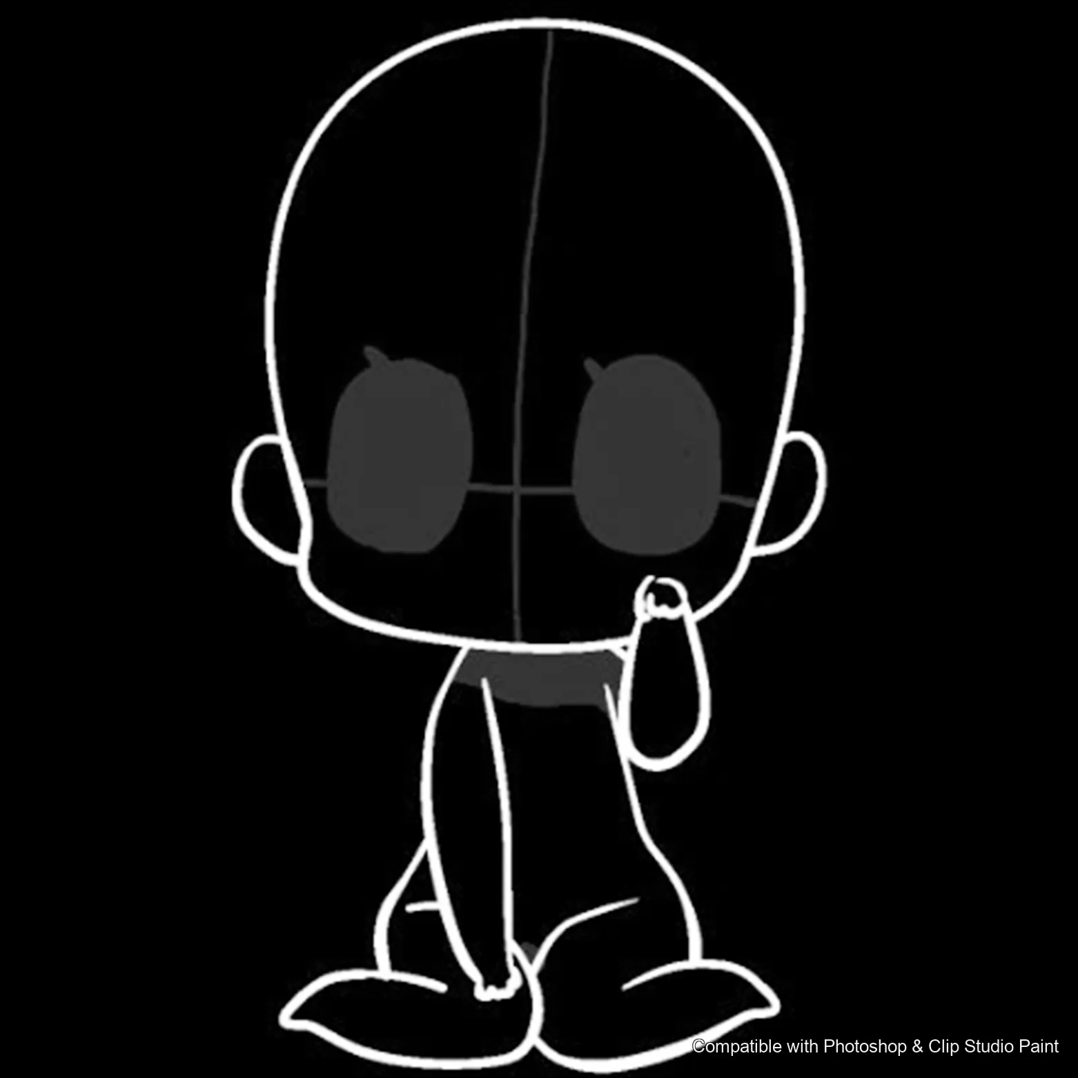 Chibi Pose Lab brush 22 of 54 — Photoshop & Clip Studio Paint .abr preview