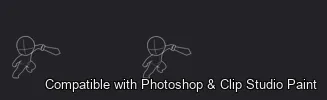Chibi Pose Lab brush 48 of 54 — Photoshop & Clip Studio Paint .abr preview