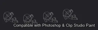 Chibi Squad brush 12 of 50 — Photoshop & Clip Studio Paint .abr preview